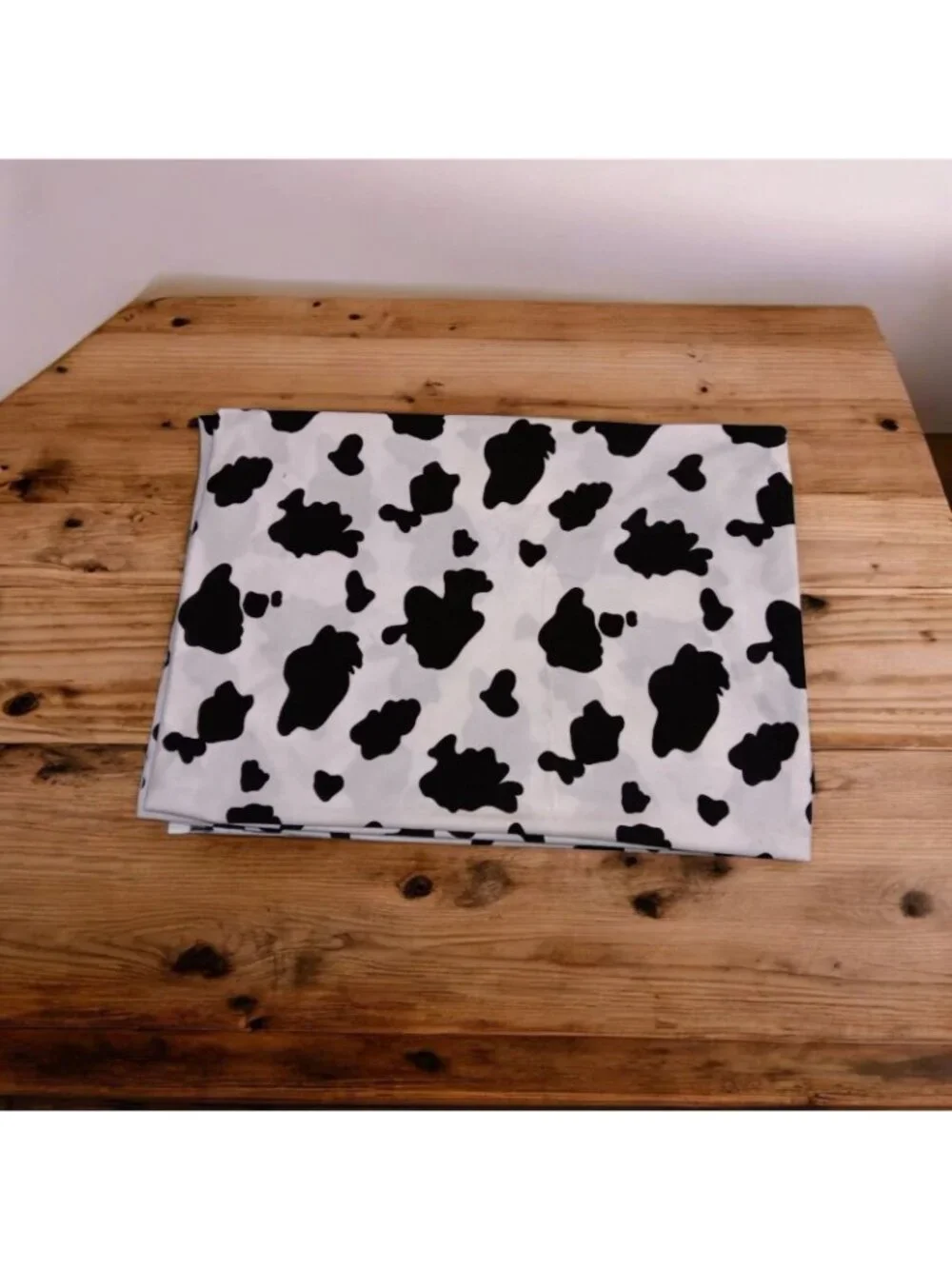 Fleece Sewing Fabric Black White Cow Spots for Costume  2-3/8 yd x 60